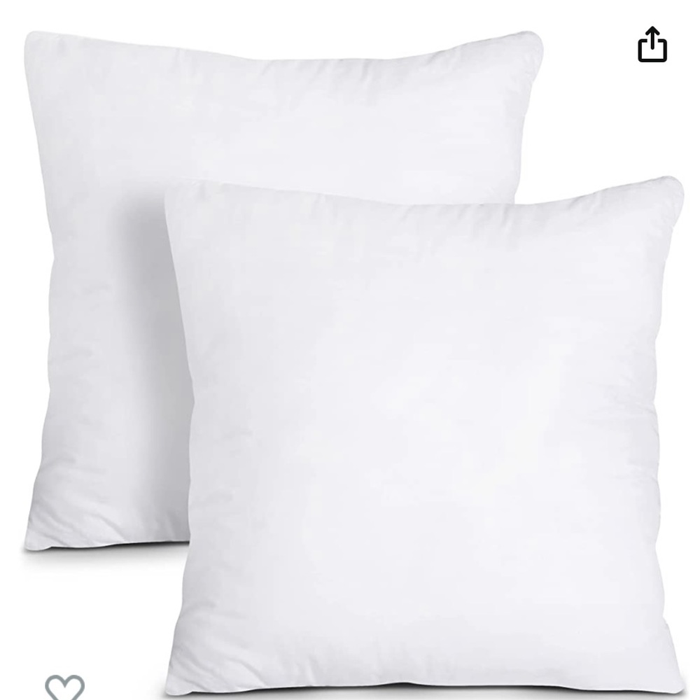 Utopia Bedding Throw Pillows Insert (Pack of 2, White/20 x 20 Decorative Pillow